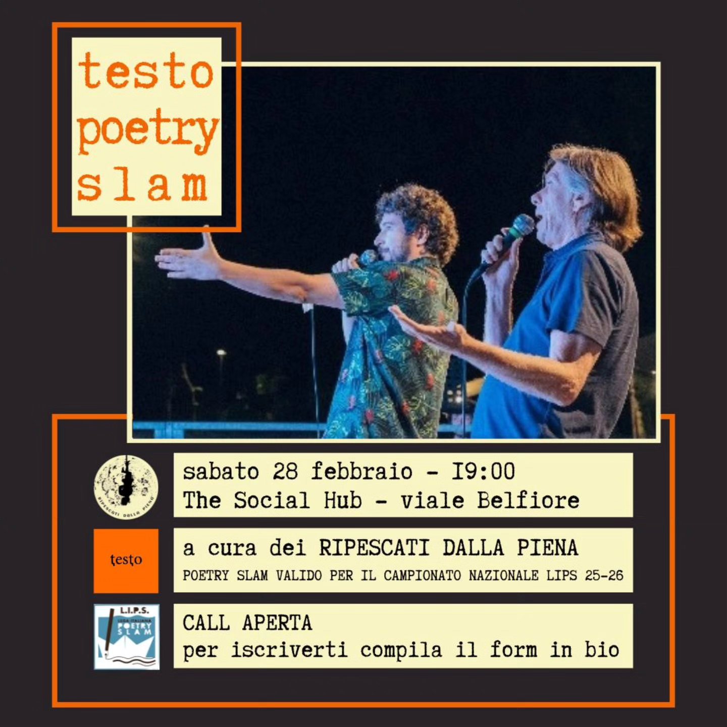 CALL POETRY SLAM FIRENZE 28 FEBBRAIO